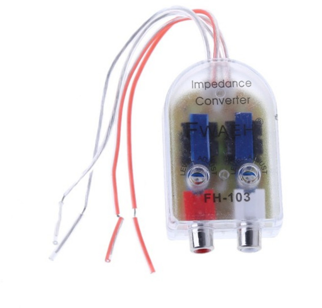 RCA 자동차 스테레오 라디오 컨버터 스피커 투 로우 앰프 오디오 임피던스 12V 1 개, 한개옵션0, 한개옵션0