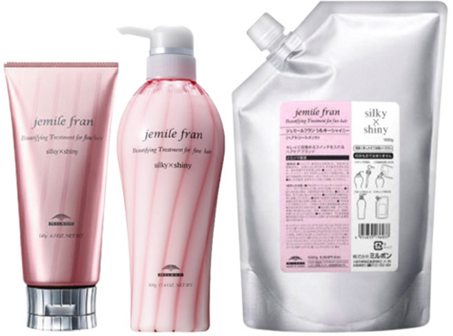 밀본 제밀프란 트리트먼트 실키샤이니 1000ml (가는모), 1개, 500ml