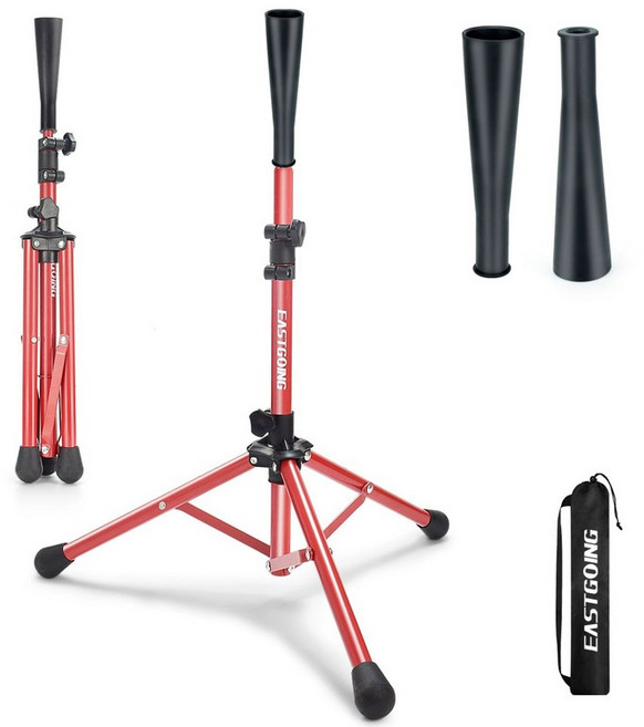 야구 티볼 배팅티 프랭클린 연습 타격연습기 타격대 티대 장비 소프트볼 티볼대 티볼배팅티, 2.빨간색 업그레이드형, 1개