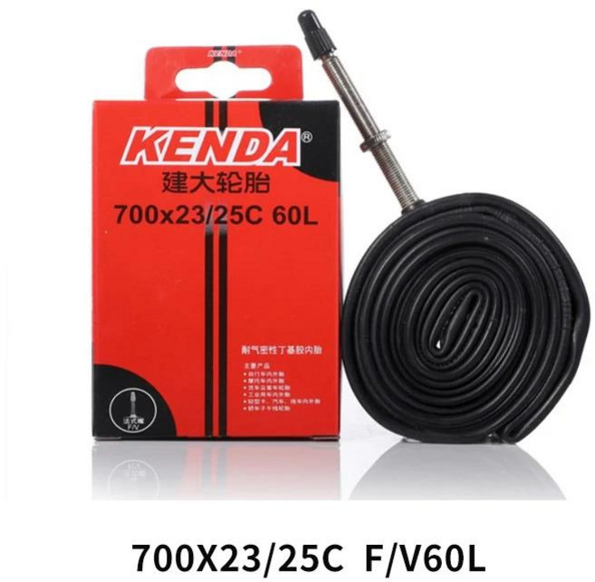 자전거 튜브 KENDA 타이어 내부 카메라 슈레이더 프레스타 밸브 로드 바이크 700C 35-43C 45C 1 개, [07] 23-25C-FV60L, 1개