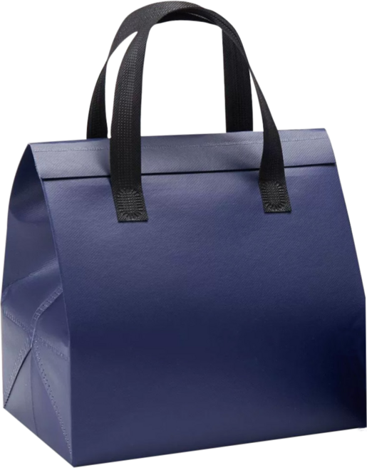 Smileorange 보냉가방 보냉백 도시락보냉백 보온보냉 소형 중형 대형 미니 사이즈 은박 보냉백 테이크아웃 커피 보냉백 일회용 부직포 쿨러백 아이스가방, 10개, 다크네이비