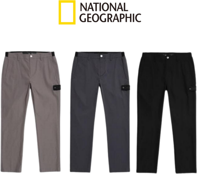 [국내 매장 정품] 내셔널지오그래픽 고신축 스트레치 스트레이트핏 팬츠 기본핏 탄성 긴바지