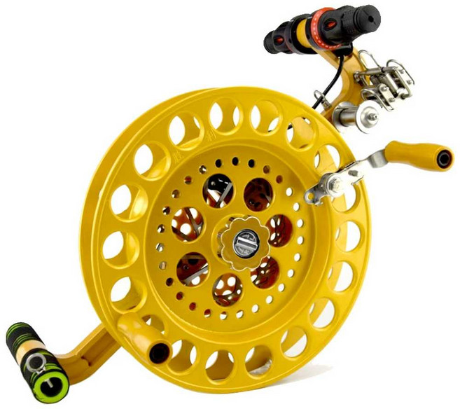 대형연 얼레 베어링 릴 가오리연 날리기 회전 연줄, 1개, 스테인레스-36cm (확장 로커암)