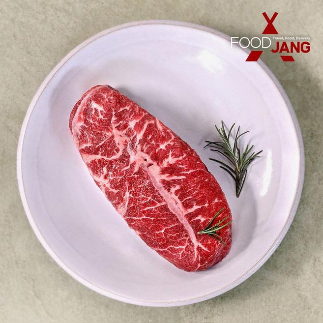푸드장 블랙비프 소고기 부위별, 1개, 냉장 부채살 스테이크 200g