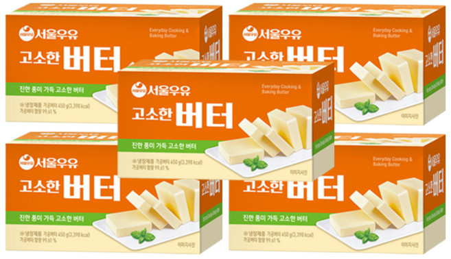 서울우유 고소한 버터_450g, 450g, 5개
