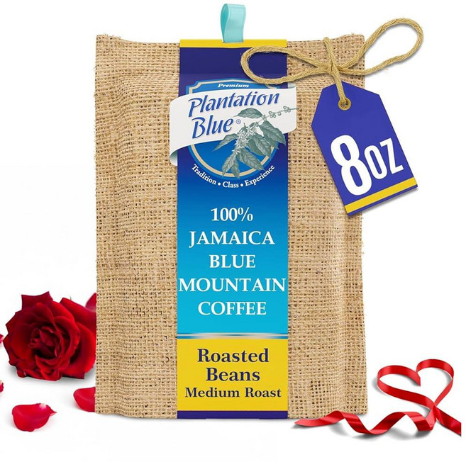 Plantation 블루 100% 블루 마운틴 커피 미디엄 로스트 자메이카산 원두 (226.8g(8온스), Plantation 블루 100% 블루 마운틴 커피 미
