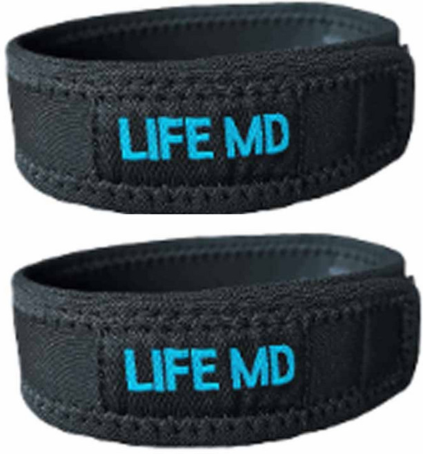 라이프엠디 1+1 의료용 슬개골 무릎 보호대 슬개건 관절 아대 기능성 고탄력 니슬리브 무릅 테이핑 압박 고정 가드, 블랙, 2개