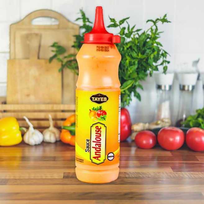 TAYEB 소스 사무우라 500ml - 버거 랩 감자튀김 샌드위치 타코 그릴드 미트용 정통 모로코 스파이시 & 크리미 소스, Andalusian Sauce, 1개