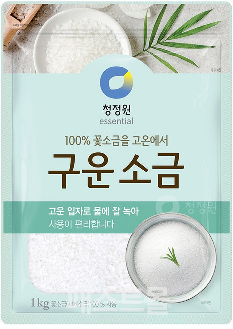 청정원 100% 꽃소금을 고온에서 구운소금, 1kg, 1개