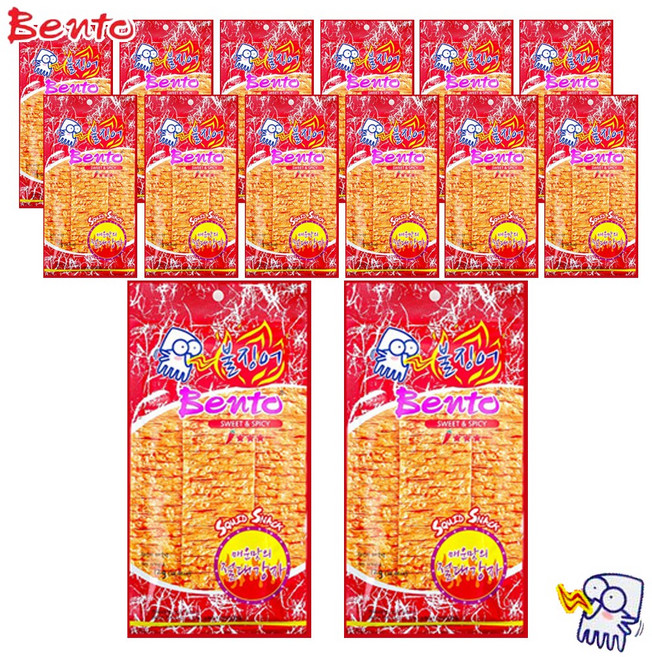 예이니식품 벤토 스위트&스파이시 플레이버 어포 14개(12gx14개) 불징어 3단계 매운맛, 14개