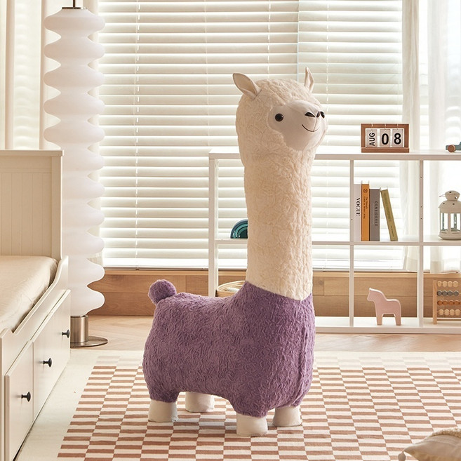 알파카 1인용 의자 소파 키즈카페 좌식 돌선물, E.보라색 알파카