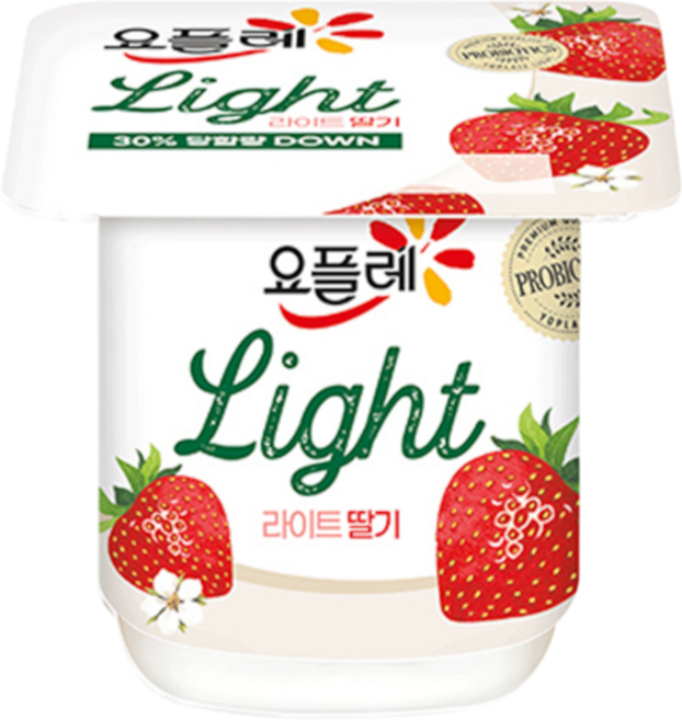 빙그레 요플레 라이트 딸기 요거트, 85g