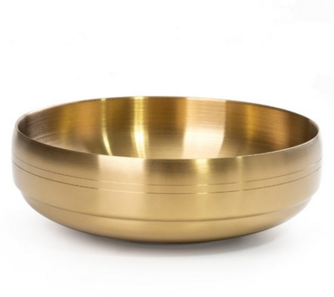 키친아트 금상첨화 티타늄코팅 스텐레스 이중 낮은 뉴 면기 21cm, 놋색, 1개