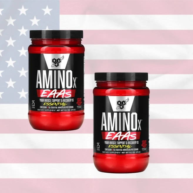 비에스엔 BSN 아미노X EAAs 딸기 용과 375g(13.2oz) 1+1 미국직배송, 2개, 375g - 쿠팡