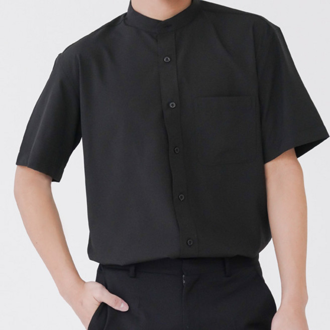 체인지 남성용 반팔 빅사이즈 차이나카라 셔츠