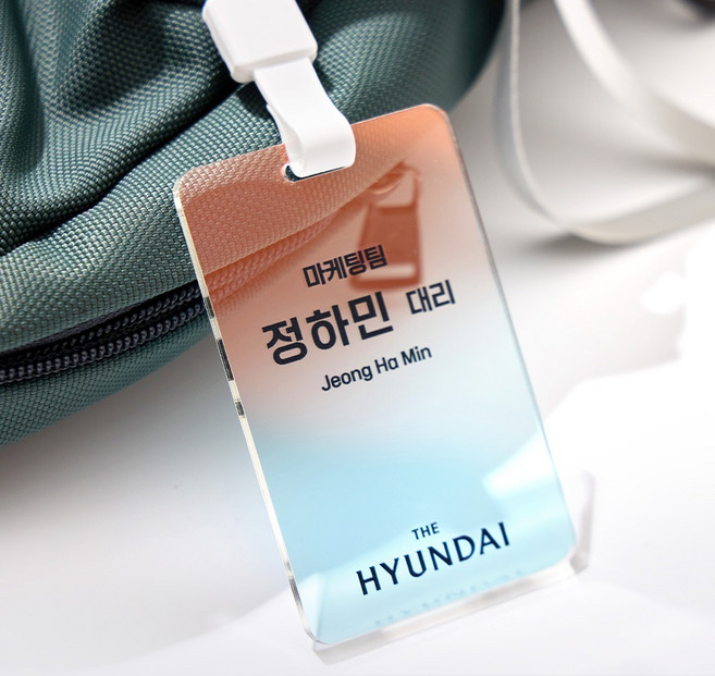 회사 학교 은행 병원 엣지 사원증, 오로라 하프미러_md추천, 이지넥 스트랩_회색