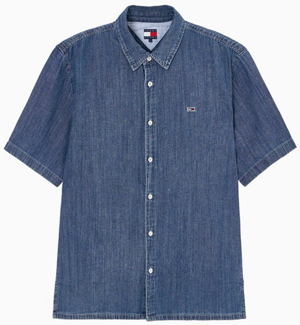 타미힐피거 린넨 데님 인디고 셔츠 (T32F1WSH04TML11A5)