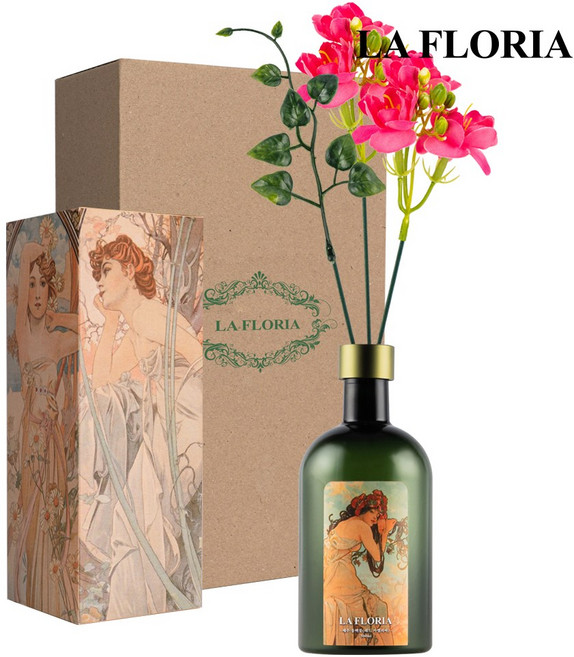 라플로리아 꽃 디퓨저, 1개, 500ml, S2한가득꽃집 향/A11자스민 꽃(소)-L12/레드