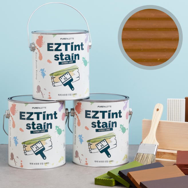 이지틴트 오일스테인 오일스텐 방부목페인트 2리터, 1개, 넛브라운, 2L