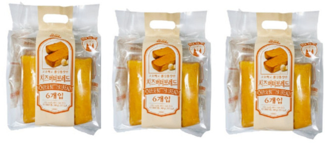 치즈 버터 브레드 300g x 2개 치즈바게트 허니브레드, 3개