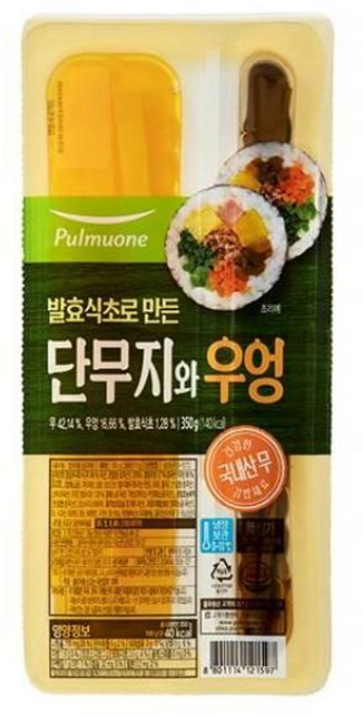 풀무원식품 김밥용 단무지와 우엉 350g, 6개