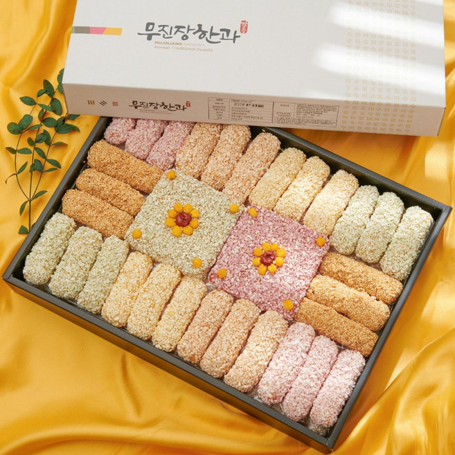 강릉무진장한과 유과 명절 설 추석 한과선물세트 2단구성 3호, 800g, 1개