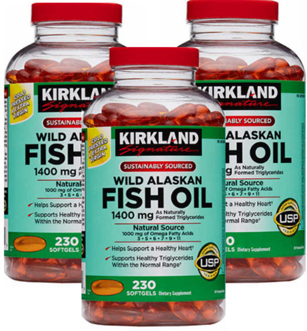 [3 개 SET] 커클랜드 와일드 알라스칸 피쉬오일 1400mg 230 정 (소프트젤), 690정, 1개