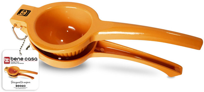 베네카사 알루미늄 프레스 스퀴저 쥬서, 1개, Orange