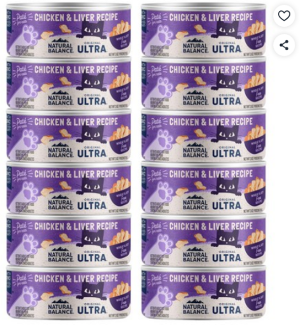 내추럴발란스 오리지널 울트라 캣 주식캔, 85g, 12개, 닭