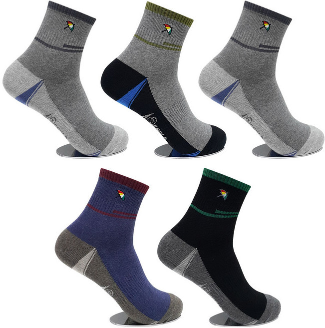 아놀드파마 뒤틀림방지 남자캐주얼양말 중목 5켤레 AP5616