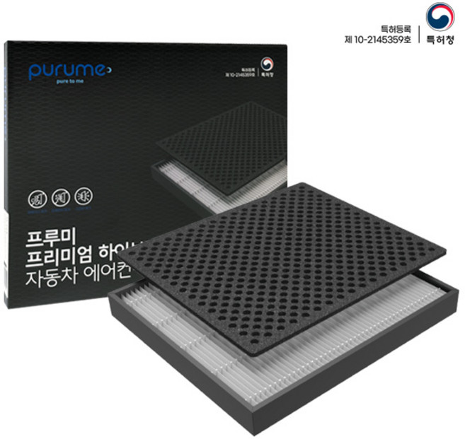프루미 프리미엄 하이브리드 자동차에어컨히터필터 미세먼지 유해가스 제거필터, 쉐보레, C101, 1개