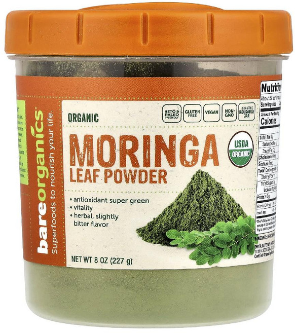 베어오가닉스 모링가 잎 분말 Moringa Leaf Powder 227g, 1개