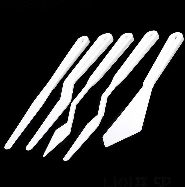 혜문잡화상점 페인팅 나이프 5P 1세트 미술이젤 미술도구 도구 스패츌라 미술나이프