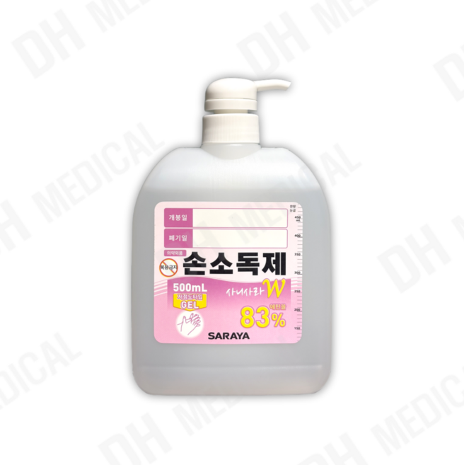 사니사라W 손소독제 에탄올 83%, 1개, 500ml
