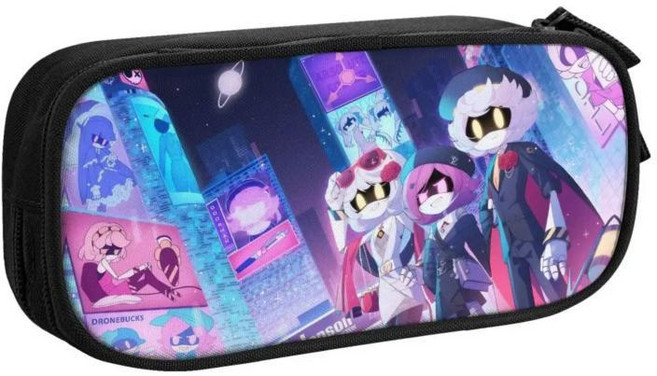 귀여운 드론 재미있는 케이스 학생용 펜 홀더 대형 보관 가방 학교 지퍼 문구류, 1개, 14. 2