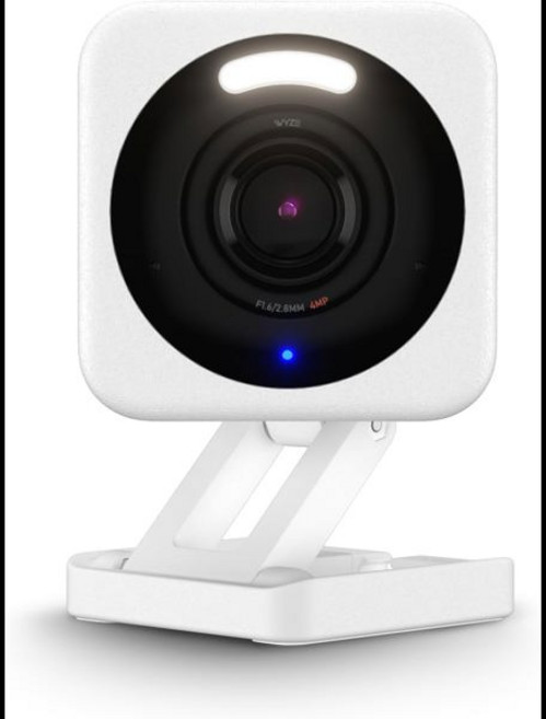 호환 Wyze Cam v4 2K Wi-Fi 스마트 홈 보안 카메라 실내실외 애완동물베이비 모니터 동작 활성화 스포트라이트사이렌 양방향 오디오, [01] White, 1