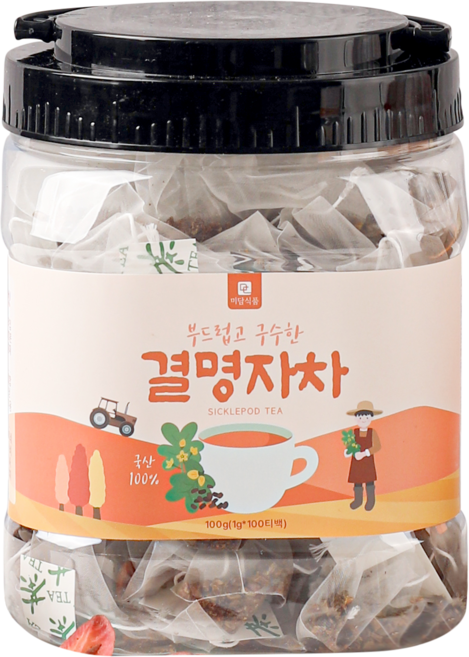 미세플라스틱 없는 생분해필터 미담식품 결명자차 삼각티백, 1개, 100개입, 1g