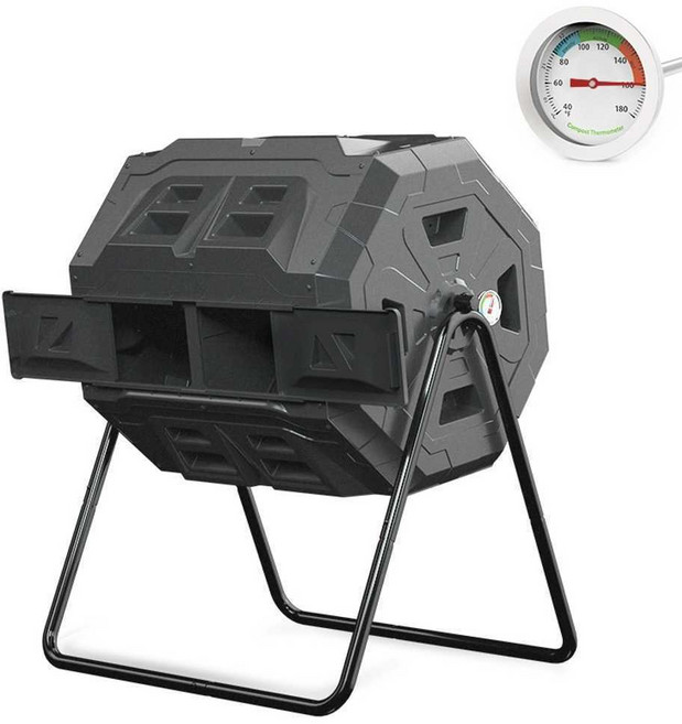 양동이 음식물 퇴비통 비료상자 제조 폐기물 쓰레기통, 퇴비통 - 160L + 온도계