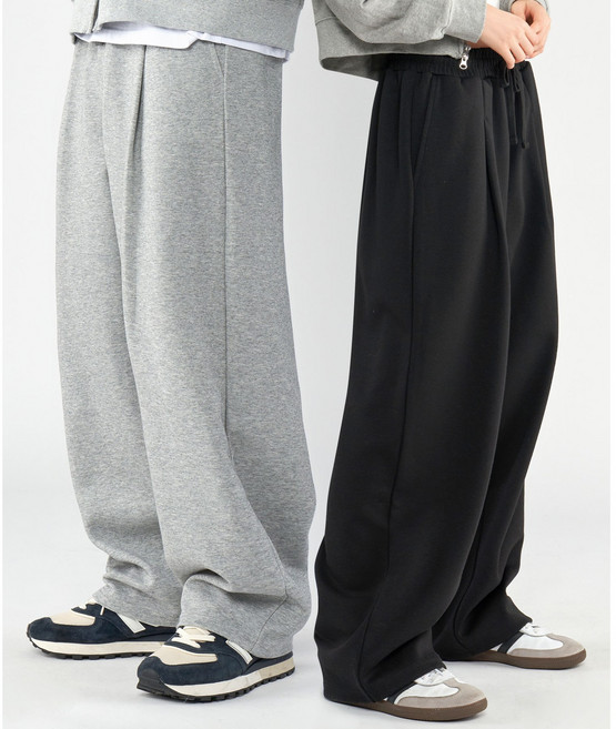 팀스핏 남성용 M~3XL 빅사이즈 원턱 와이드 밴딩 트레이닝 팬츠