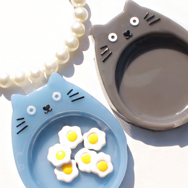 통통 고양이 트레이 몰드 귀여운 고양이 접시 만들기 몰드