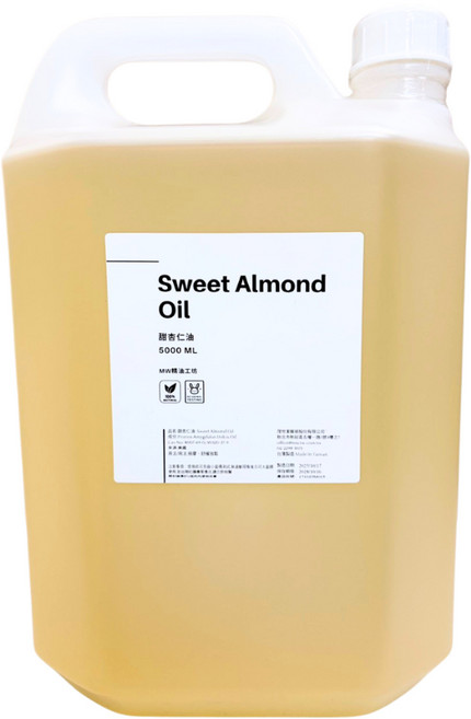 MW精油工坊 甜杏仁油 冷壓植物油 按摩基底油, 5000g, 1個, 5000ml