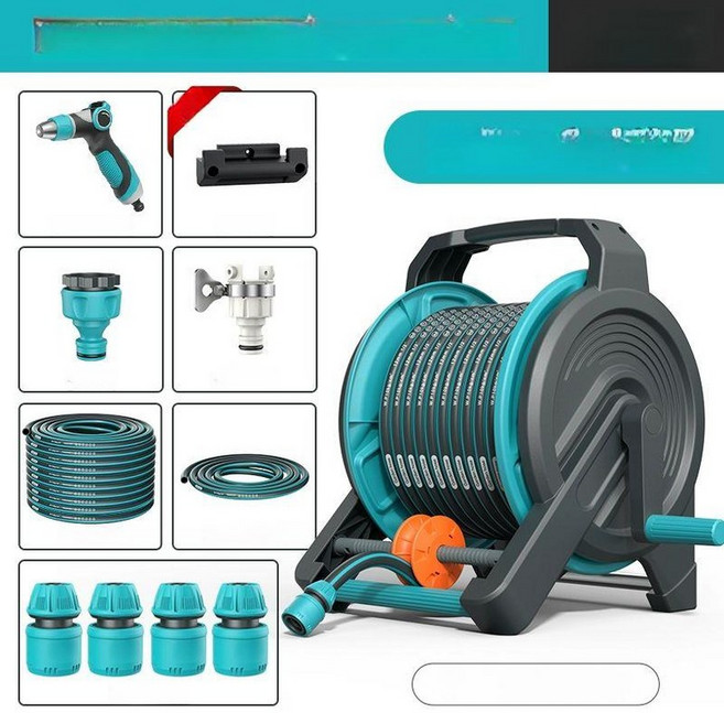 정원용 물 호스 세차 노즐 급수 고압 분사 분사기 분사건 청소용 세차호수, 자동 호스 릴 부스터 방폭 호스 50m 엄지형, 1cm