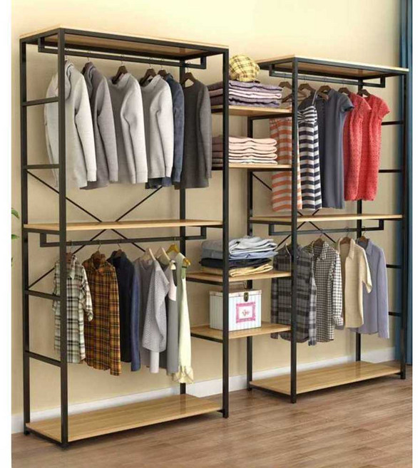 올인원 행거 3단 조립형 시스템 스탠드형 옷가게 추천, 380x40x200 조합 랙