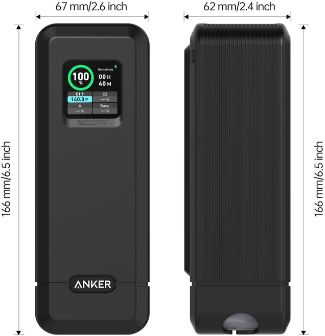 Anker 250W 프라임 파워 뱅크 용 실리콘 케이스 가방 27650mAh 1/4 인치 너트 홀 TF Sim 카드 보관 보호 커, 02 for 250W Powerbank