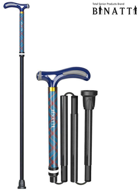 국산 3단 접이식 고급 지팡이 SF, 블루, 1개