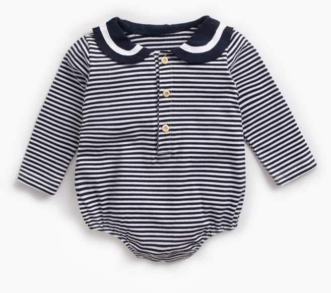 맘스케어 스트라이프 세일러카라 긴팔수트