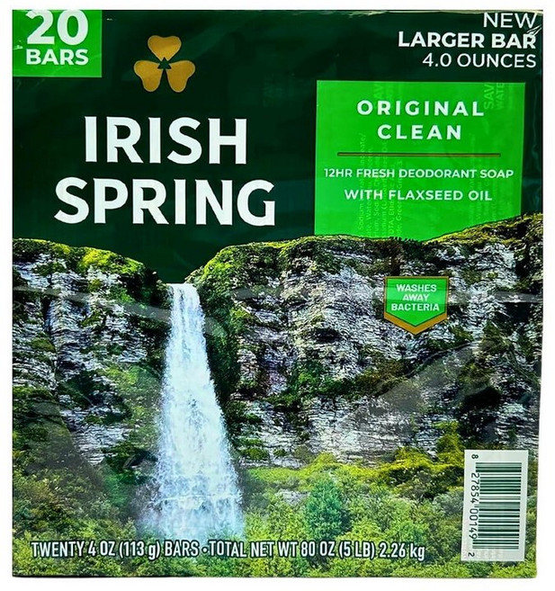 Irish SpRING 링 반지 비누 바 (106.3g(20/3.7온스) 순중량 온스) 오리지널 2097.9g(74온스) (1팩) 187605, 113g