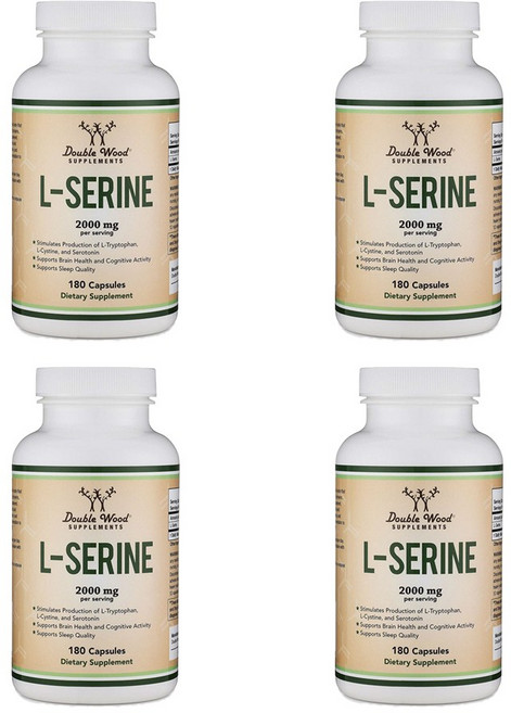 더블우드 L-세린 2000mg 캡슐, 180정, 4개