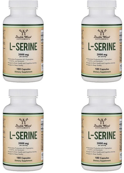 더블우드 L-세린 2000mg 캡슐, 180정, 4개 - 쿠팡