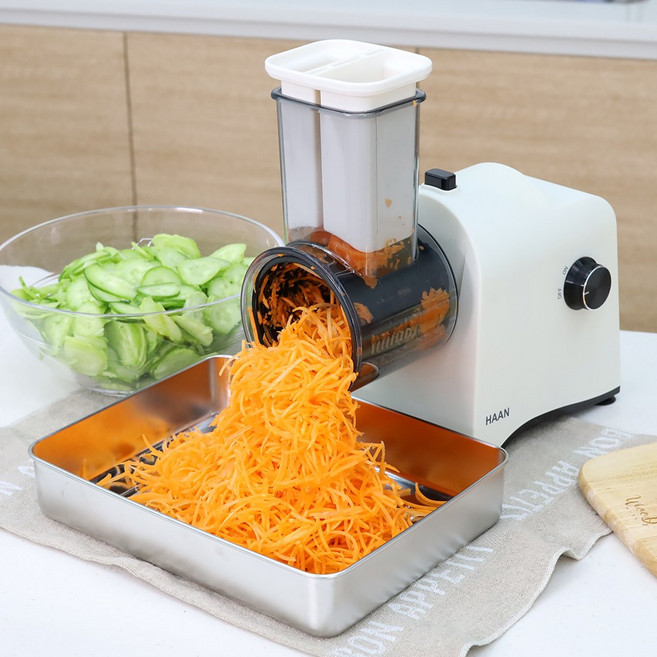 한경희 파워 오토슬라이서 자동채칼 전동 채칼 만능 채썰기, 1개, 화이트